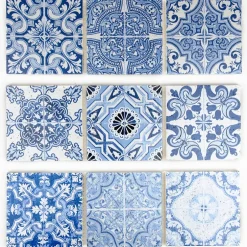 Casa Linéa MOSAIQUE DECOR RENAISSANCE TRAVERTIN DECORE BLUE 1 PLAQUE 10 x 30,5 CM CASA LINEA