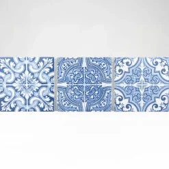 Casa Linéa MOSAIQUE DECOR RENAISSANCE TRAVERTIN DECORE BLUE 1 PLAQUE 10 x 30,5 CM CASA LINEA