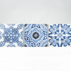 Casa Linéa MOSAIQUE DECOR RENAISSANCE TRAVERTIN DECORE BLUE 1 PLAQUE 10 x 30,5 CM CASA LINEA