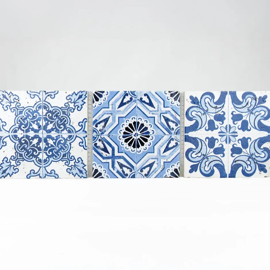 Casa Linéa MOSAIQUE DECOR RENAISSANCE TRAVERTIN DECORE BLUE 1 PLAQUE 10 x 30,5 CM CASA LINEA