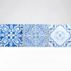 Casa Linéa MOSAIQUE DECOR RENAISSANCE TRAVERTIN DECORE BLUE 1 PLAQUE 10 x 30,5 CM CASA LINEA