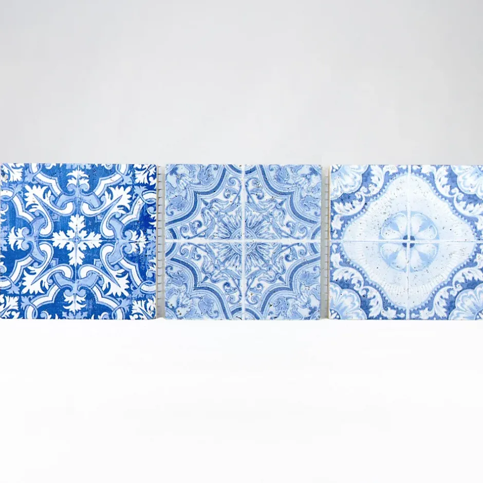 Casa Linéa MOSAIQUE DECOR RENAISSANCE TRAVERTIN DECORE BLUE 1 PLAQUE 10 x 30,5 CM CASA LINEA