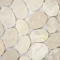 Casa Linéa MOSAIQUE GALET SCIE CREME 1 PLAQUE 30 x 30 CM CASA LINEA