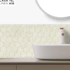 Casa Linéa MOSAIQUE HEXAGONE TERRAZZO IVOIRE 1 PLAQUE 30,5 x 30,5 CM CASA LINEA