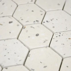 Casa Linéa MOSAIQUE HEXAGONE TERRAZZO IVOIRE 1 PLAQUE 30,5 x 30,5 CM CASA LINEA