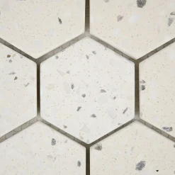 Casa Linéa MOSAIQUE HEXAGONE TERRAZZO IVOIRE 1 PLAQUE 30,5 x 30,5 CM CASA LINEA