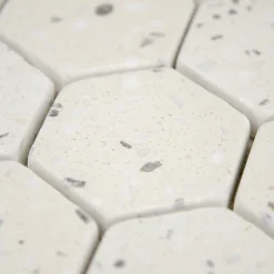 Casa Linéa MOSAIQUE HEXAGONE TERRAZZO IVOIRE 1 PLAQUE 30,5 x 30,5 CM CASA LINEA