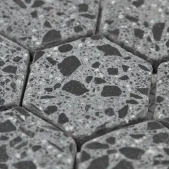 MOSAIQUE HEXAGONE TERRAZZO BLACK 1 PLAQUE 30,5 x 30,5 CM CASA LINEA-Casa Linéa Hot