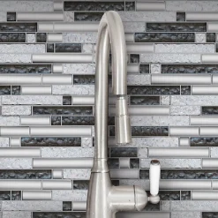 Casa Linéa MOSAIQUE LES TENDANCES VERMETAL TUBE GRIS 1 PLAQUE 30 x 30 CM CASA LINEA