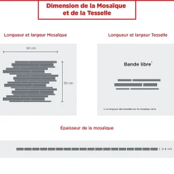 Casa Linéa MOSAIQUE MF TUBE MIX GRIS ALU 1 PLAQUE 30 x 30 CM CASA LINEA