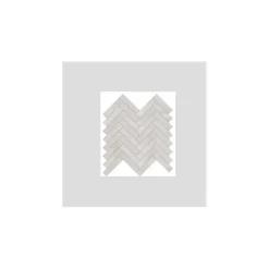 Aelle Carrelage Mosaique sol / mur effet métal chevron blanc 28,1x28,1 cm IONIC MAGNETIC WHITE