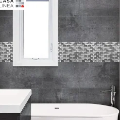 MOSAIQUE TISSU BRIQUETTE MIX CASA LINEA 1 PLAQUE 30 x 30 CM CASA LINEA-Casa Linéa Best