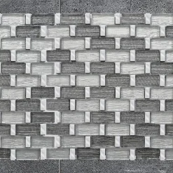 MOSAIQUE TISSU BRIQUETTE MIX CASA LINEA 1 PLAQUE 30 x 30 CM CASA LINEA-Casa Linéa Best