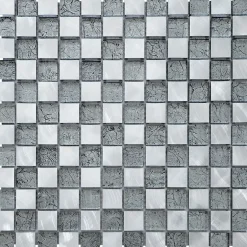 Casa Linéa MOSAIQUE VERRALU ARGENT 1 PLAQUE 30 x 30 CM CASA LINEA