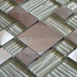 MOSAIQUE VERRALU STRIE BLANC 1 PLAQUE 30 x 30 CM CASA LINEA-Casa Linéa Clearance