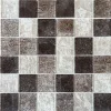 Carrelage Signature Mosaqiue de verre Froisse Noir Gris Argent 4.8 X 4.8 Cm - vendu par plaque de 30 X 30 Cm -