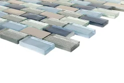 Mosaïque 30 x 30 cm Glass bleu-GoodHome Online