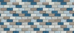 Mosaïque 30 x 30 cm Glass bleu-GoodHome Online