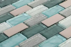 GoodHome Mosaïque 30 x 30 cm Glass vert