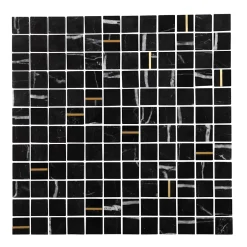Mat Inter Mosaïque 29,7 x 29,70 cm marbre noir