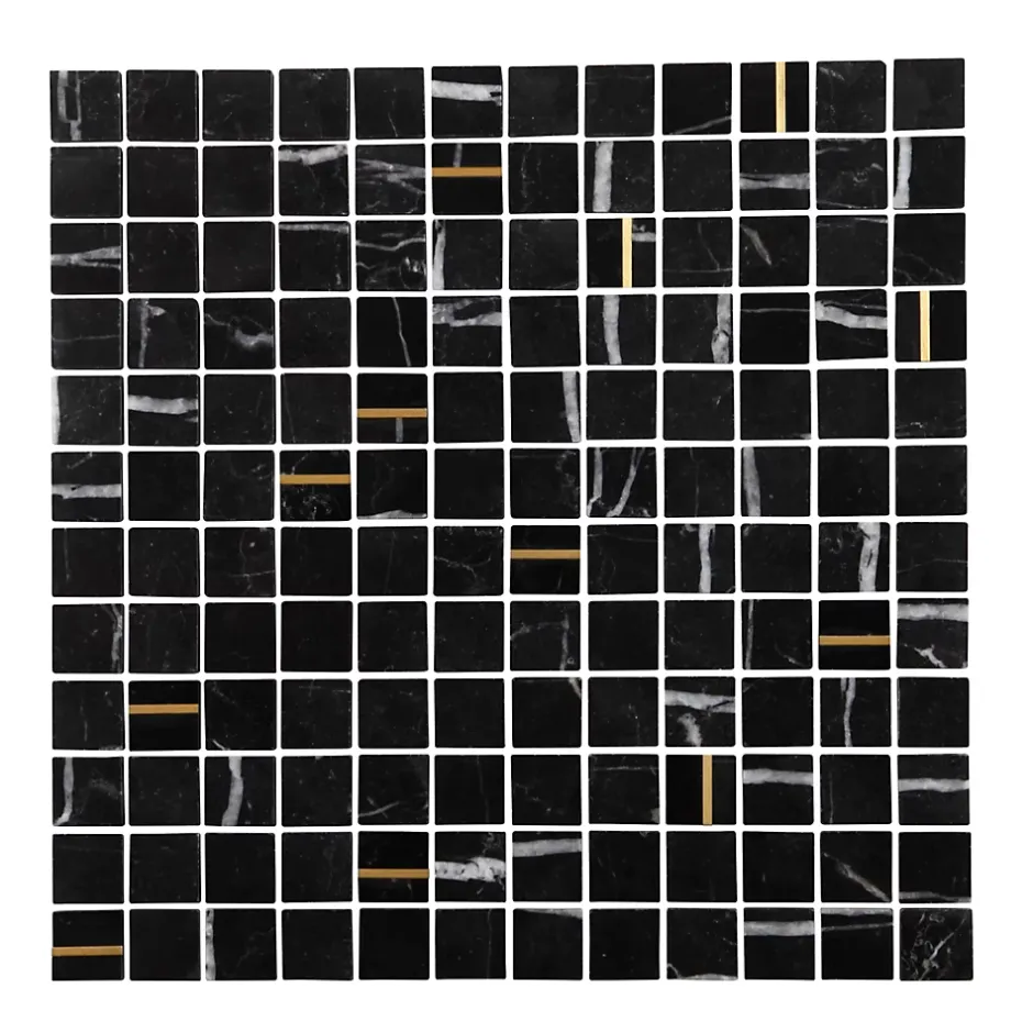 Mat Inter Mosaïque 29,7 x 29,70 cm marbre noir