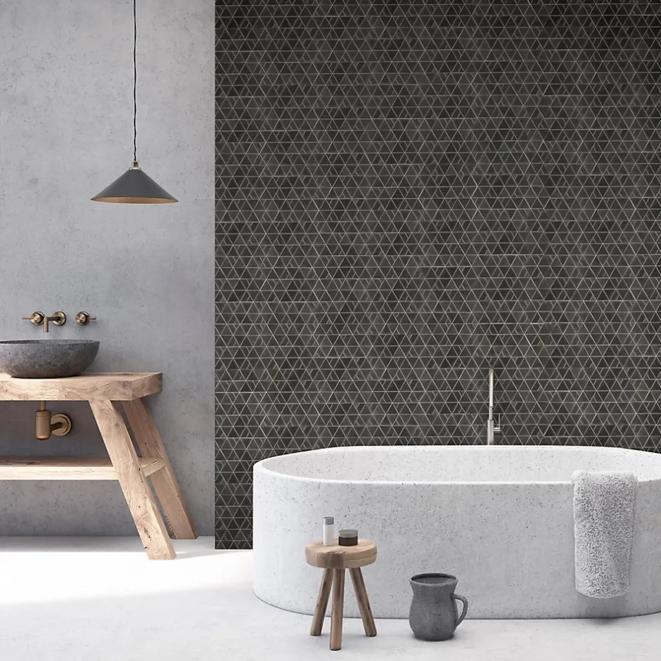 Mat Inter Mosaïque 26 x 30 cm pierre de lave