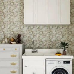 GoodHome Mosaïque 30 x 30 cm Seventies orange