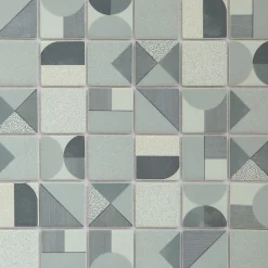 GoodHome Mosaïque 30 x 30 cm Seventies bleu