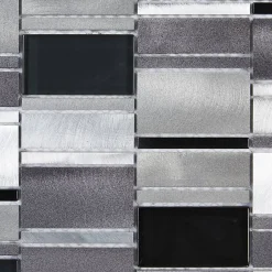 Decoon Mosaïque Alu / Verre - Gris -