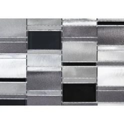 Decoon Mosaïque Alu / Verre - Gris -