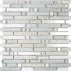 Decoon Mosaïque Alu / Verre - Gris / Frozen