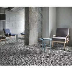 Mosaïque Art factory hexagone 2,6x2,2cm motif Piano noir et blanc sur trame nylon 33,3x33,3cm Satiné boite de 1 m2-Gioia Materia New