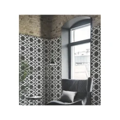 Gioia Materia Mosaïque Art factory hexagone 2,6x2,2cm motif Soprano noir et blanc sur trame nylon 33,3x33,3cm Satiné boite de 1 m2