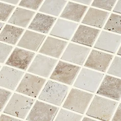 GoodHome Mosaïque beige 30,5x30,5cm Travertino