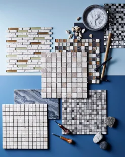 GoodHome Mosaïque beige 30,5x30,5cm Travertino