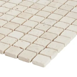 Mosaïque beige 30,5x30,5cm Travertino pierre naturelle mat-GoodHome