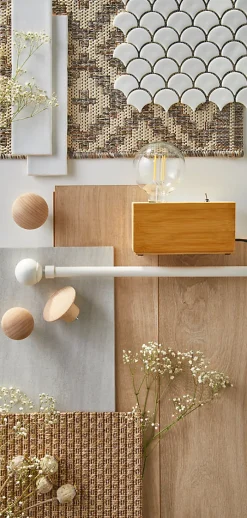 GoodHome Mosaïque blanc 28,5x30,5cm intérieur