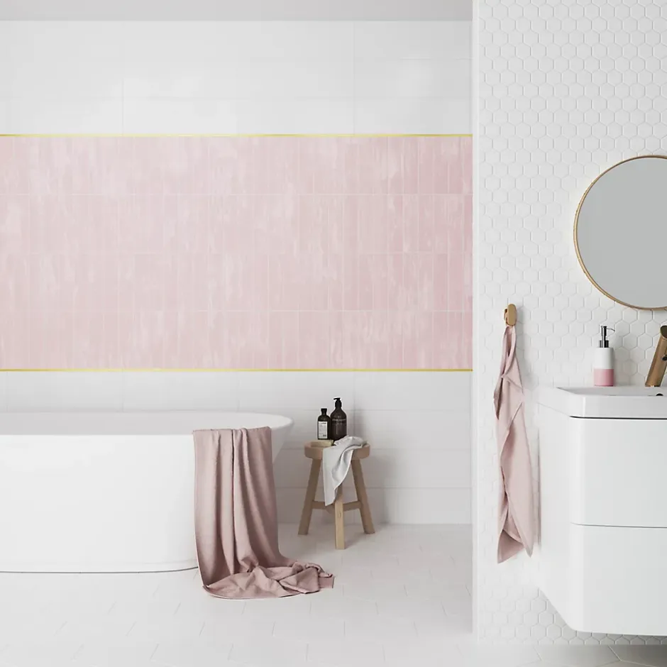 Mosaïque blanc 30x30cm Plain-GoodHome