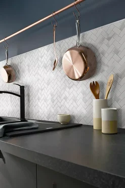 Mosaïque blanc 30x30cm Ultimate marble-GoodHome