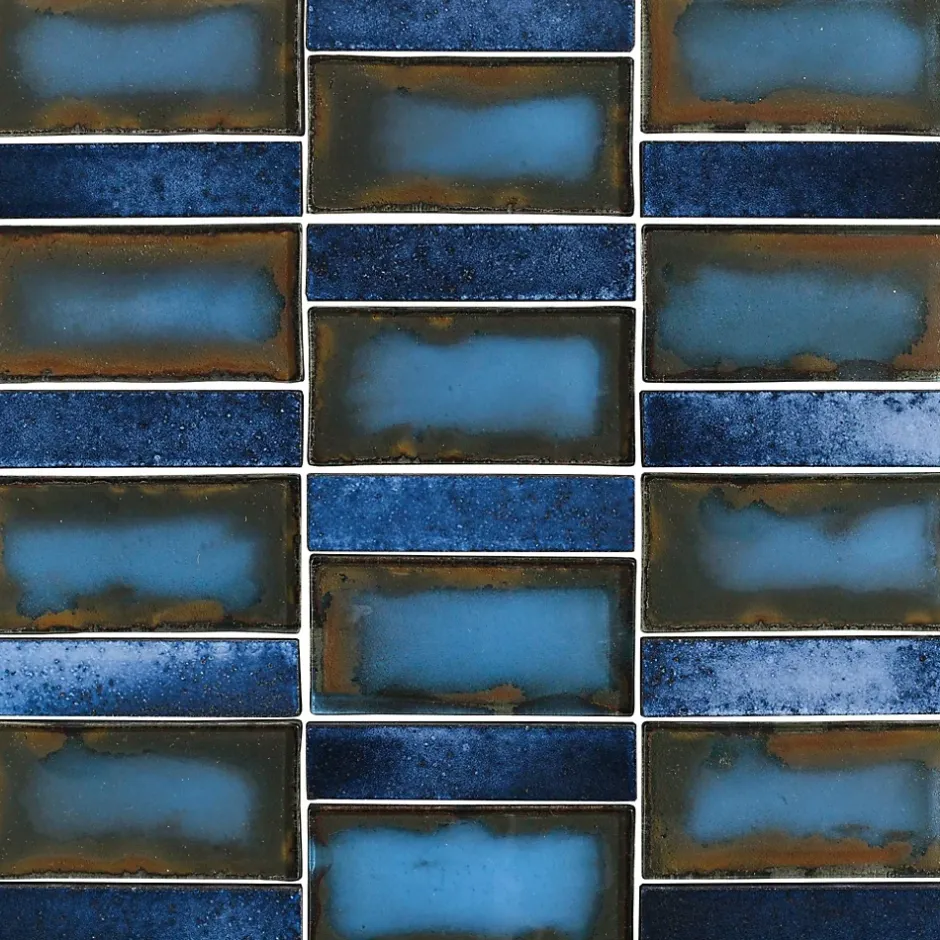 Mosaïque bleu cuisine et salle de bain Effet. Nagoya Blue 30x30 cm. Intérieur-extérieur-Lux Mosaic Clearance