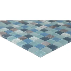 GoodHome Mosaïque bleu 30x30cm Lizon