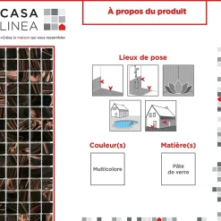 Casa Linéa MOSAÏQUE CLAIR DE LUNE 1 PLAQUE 32,7 x 32,7 CM CASA LINEA