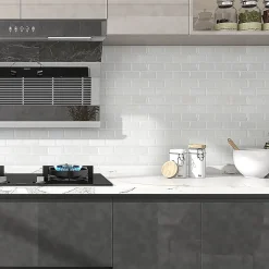 Mosaïque céramique blanc L. 29,3 x l. 28,8 cm-GoodHome Hot