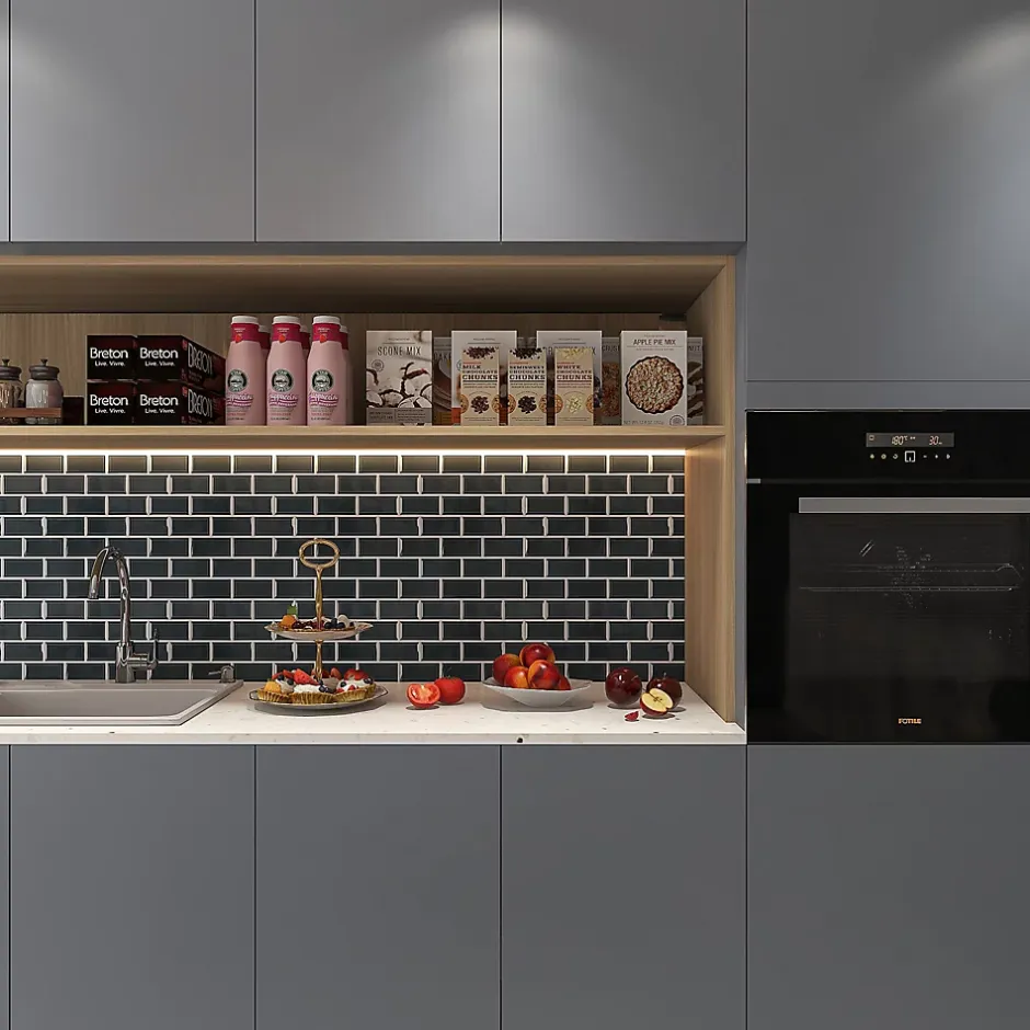 Mosaïque céramique bleu L. 29,3 x l. 28,8 cm-GoodHome Online