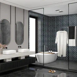 Mosaïque céramique bleu L. 29,3 x l. 28,8 cm-GoodHome Online