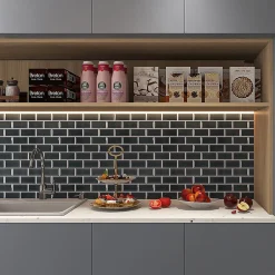 Mosaïque céramique bleu L. 29,3 x l. 28,8 cm-GoodHome Online