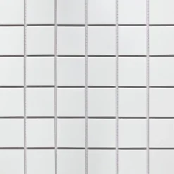 GoodHome Mosaïque céramique Elko blanc L. 30,3 x l. 30,3 cm