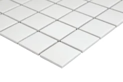 GoodHome Mosaïque céramique Elko blanc L. 30,3 x l. 30,3 cm