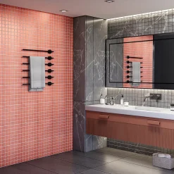 GoodHome Mosaïque céramique Elko rouge L. 30,3 x l. 30,3 cm