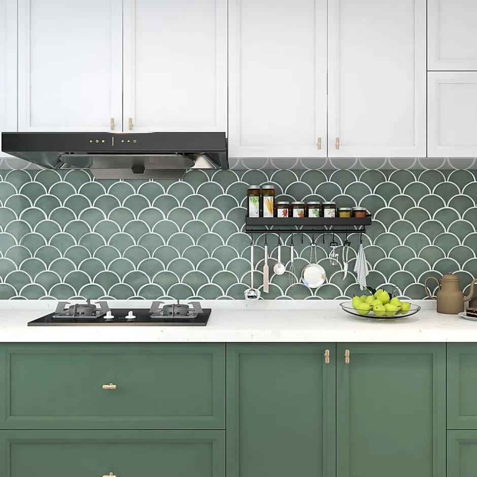 Mosaïque céramique gris L. 25,9 x l. 27,3 cm-GoodHome Online